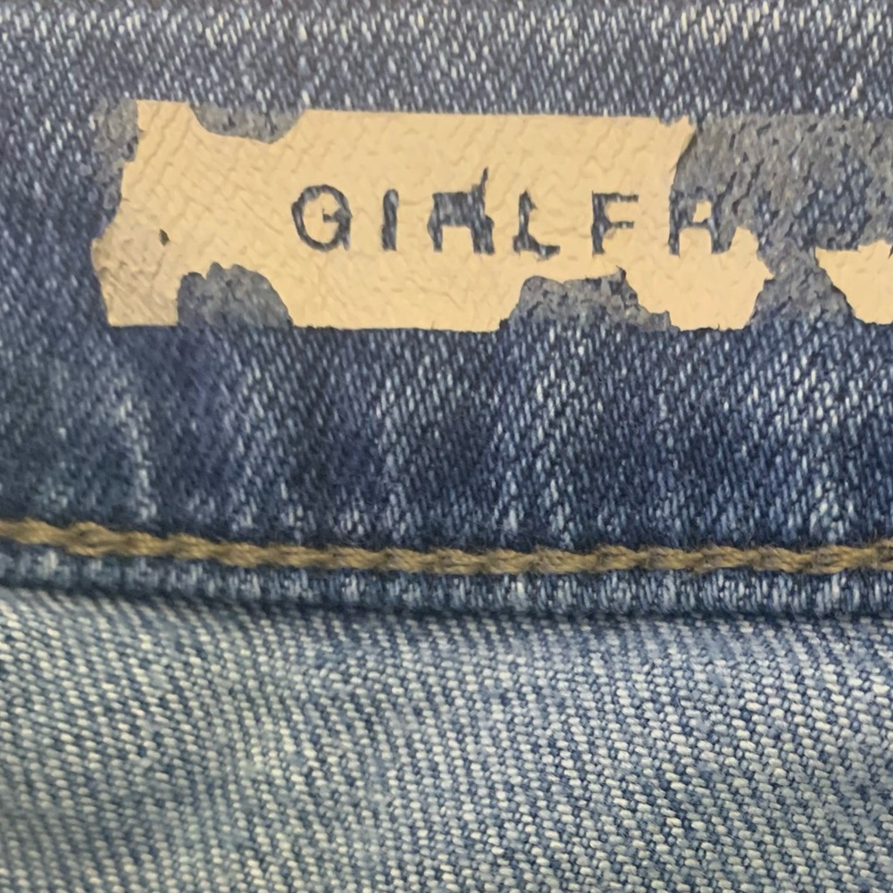 Gap 1969 Girlfriend Distressed Blue Jeans - Picture 5 of 9